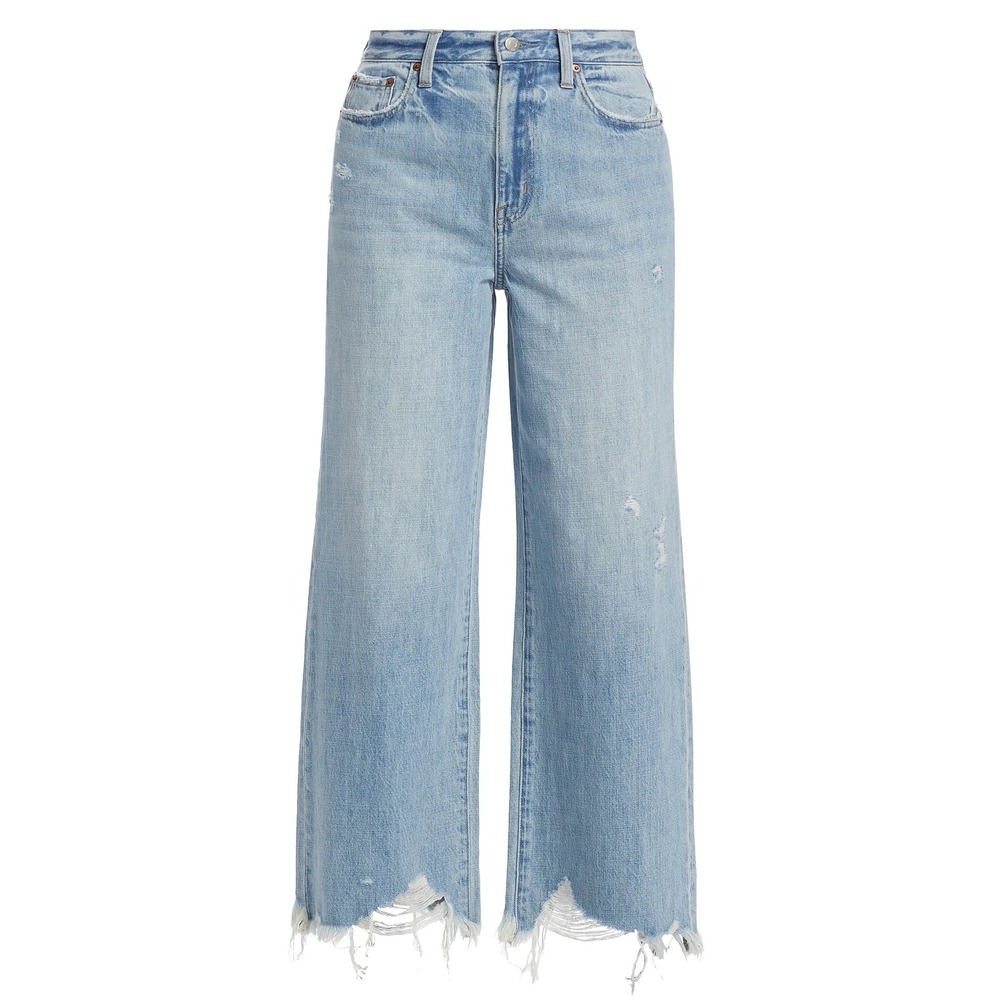 Pistola NEW Loretta Oahu Vintage High Rise Wide Leg Distressed Jeans Size 26